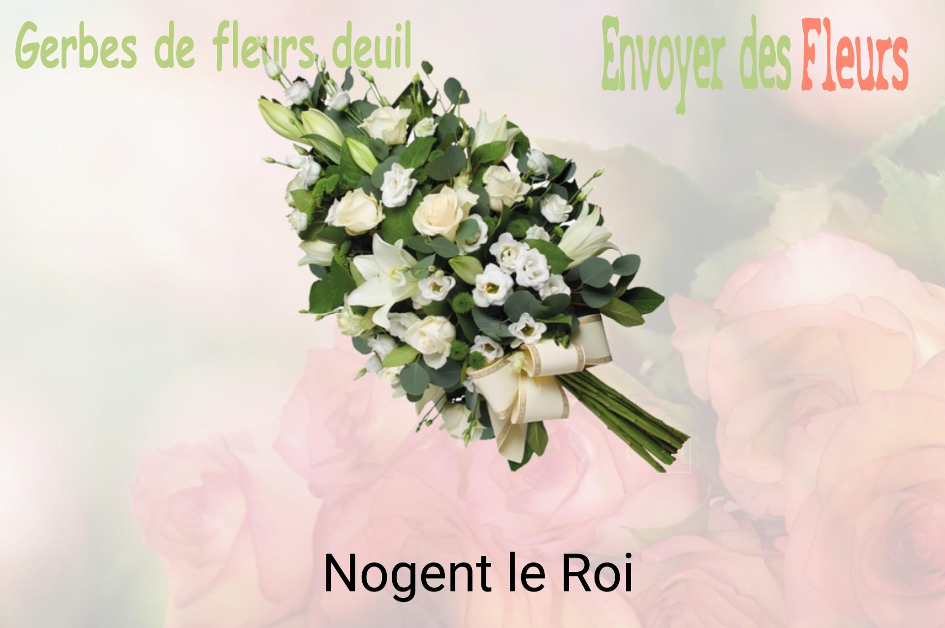 Gerbe de fleurs de deuil livrée à Nogent-le-Roi